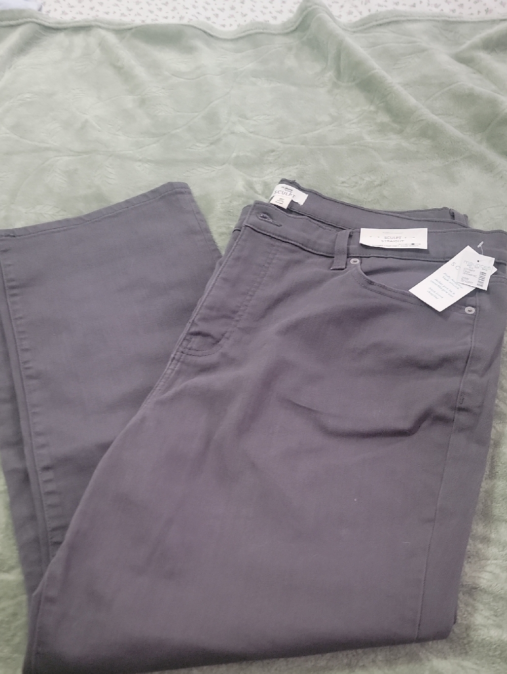 Maurices Charcoal Straight Sculpt Pants Size 20W Short